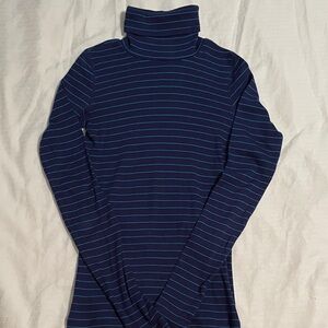 Everlane Navy Striped Long Sleeve Tee